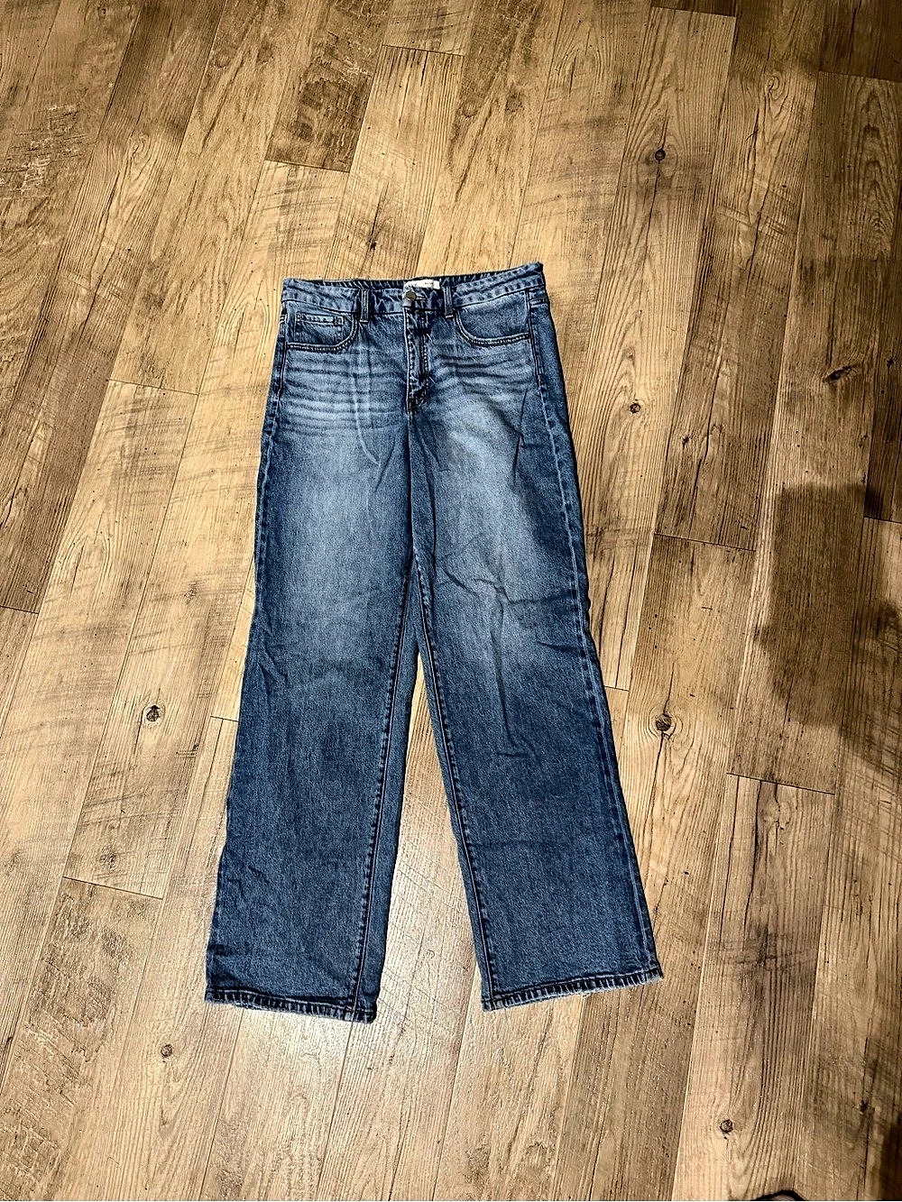 BKE High Rise Wide Leg Jeans Blue